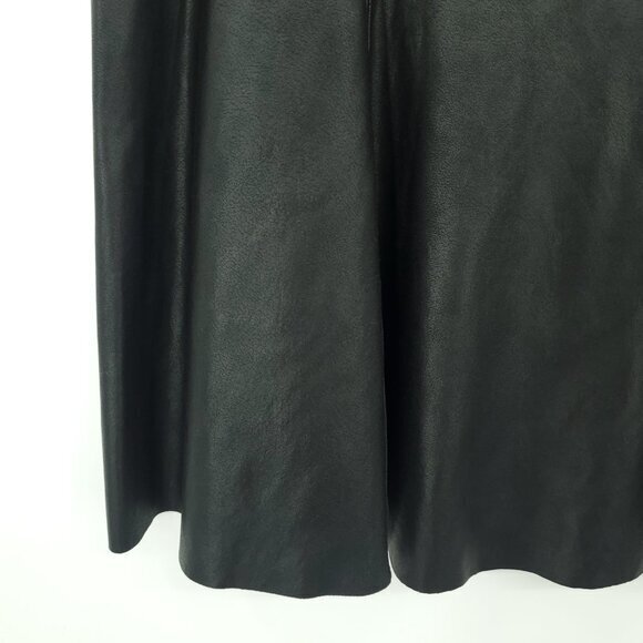 SPANX Faux Leather Skater Skirt M Black 50156R - Picture 11 of 15